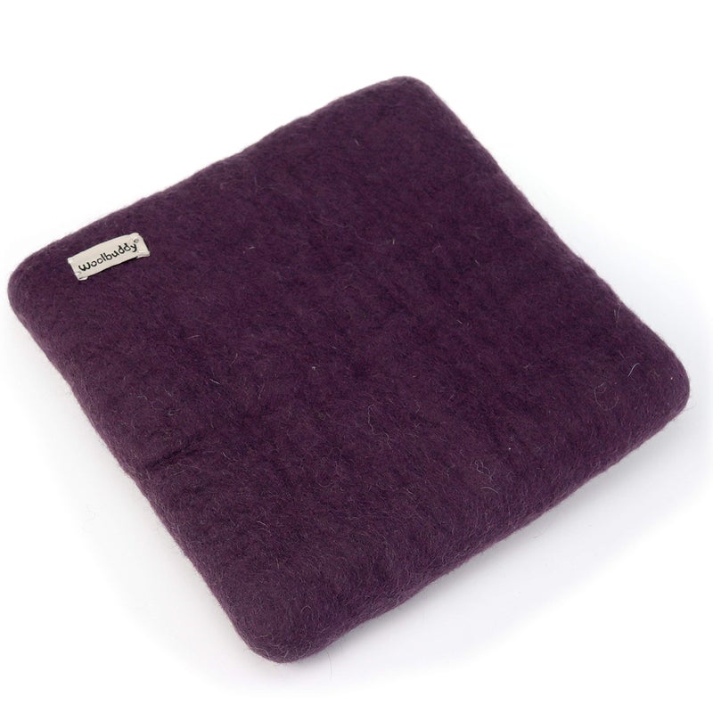 Woolbuddy Needle Felting Pad â€“ Purple Wool Mat 10x10x1.5" â€“ Foam Alternative Base for 3D, Wet, & Dry Felting Crafts - Image 1